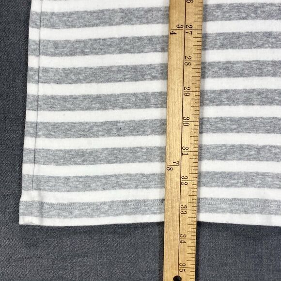 Tommy Hilfiger Embroidered Mini Dress XXS Gray White Striped 90s Y2k Vtg Comfy - Picture 12 of 14